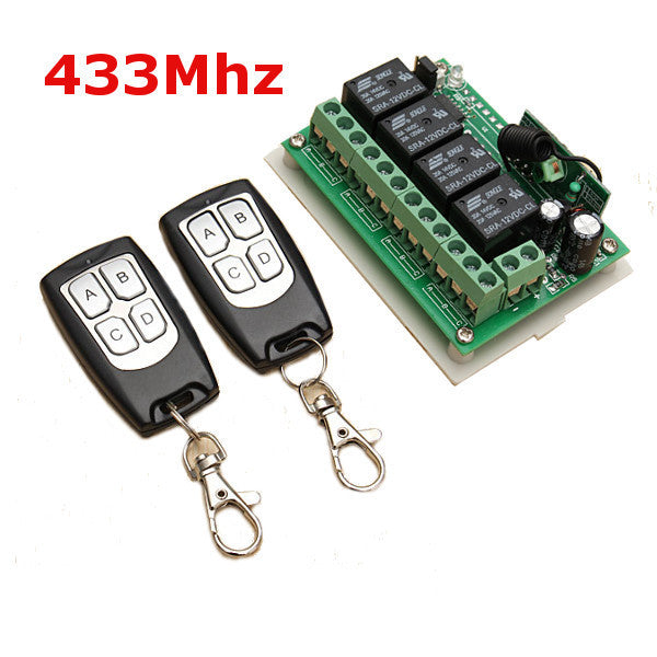 3Pcs Geekcreit? 12V 4CH Channel 433Mhz Wireless Remote Control Switch With 2 Transimitter