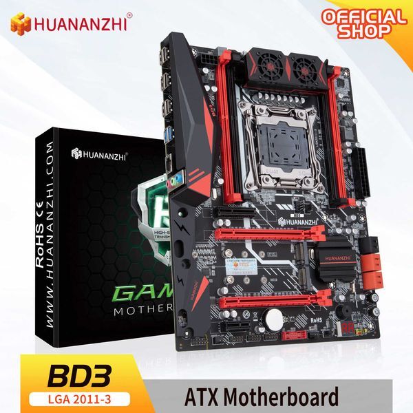 HUANANZHI BD3 LGA 2011-3 Motherboard Intel Xeon E5 2696 2678 2676 2673 2666 V3 DDR3 RECC128GB M.2 PCI-E NVME NGFF ATX