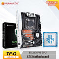 HUANANZHI TF Q LGA 2011-3 Motherboard with XEON E5 2676 V3 support DDR3 DDR4 RECC memory combo kit set NVME SATA USB ATX