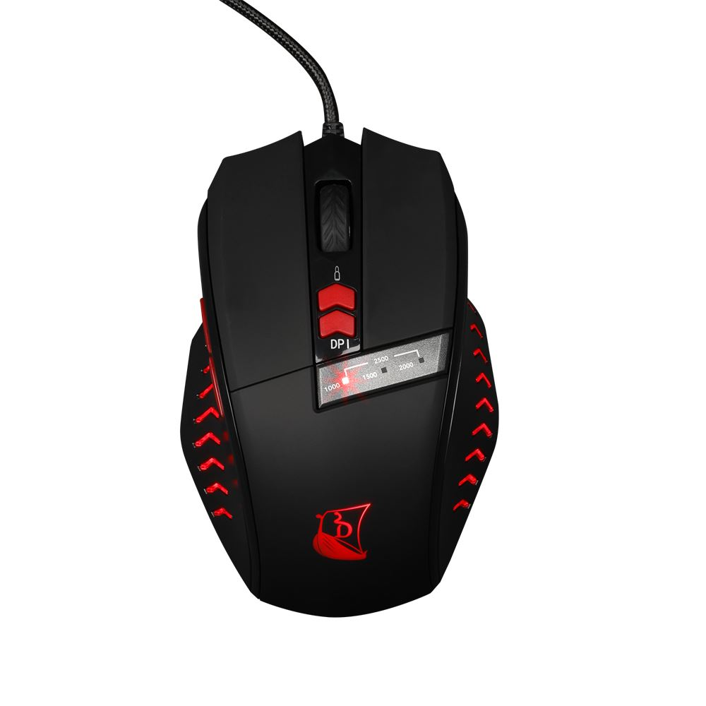 Mouse pentru jocuri Konix Drakkar Runemaster Evo 2500 DPI negru (KX-GMD-M20E-PC)-0