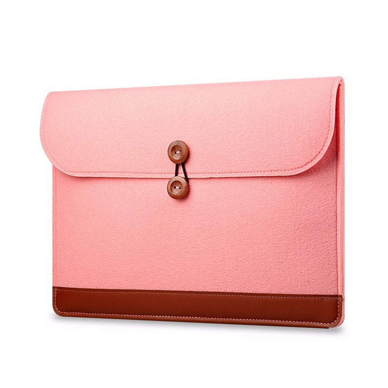 Color: Pink, Size: 11 inch - Felt flat protective cover