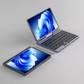 Color: Silver - 2024 new 8inch mini pocket notebook tablet alder laken n100 rj45 180 rotating