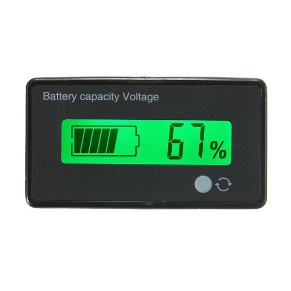 3Pcs 12V/24V/36V/48V 8-70V LCD Acid Lead Lithium Battery Capacity Indicator Digital Voltmeter
