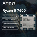 New AMD Ryzen 5 7600 CPU 3.8GHz 6-Core 12-Thread R5 7600 Am5 Processor 5NM L3=32M 7000 Series For B650M Mortar Elite Motherboard