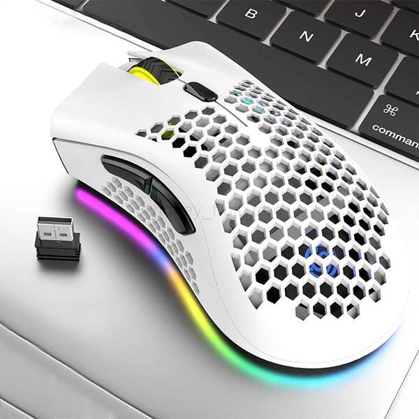 USB 2.4G Wireless Gaming Mouse BM600 RGB Light Rechargeable Mouse 800-1200-1600DPI For Desktop PC Computers Notebook LaptopM240725