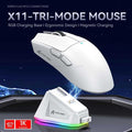 Attack Shark X11 Bluetooth Wireless Mouse Three Mode 2.4G PAW3311 RGB PC Magnetic charging dock Gaming E-sports MouseCL240720