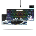 Wired Mechanical Gaming Keyboard with OLED Display Full Key Hot-Swappable Pudding RGB Backlit Keyboard for PC Computer LaptopM240715