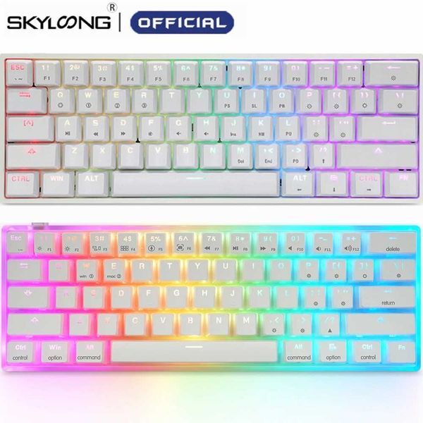 SKYLOONG GK61 61 Keys Gaming Mechanical Keyboard USB Wired RGB Backlit Gamer Mechanical Keyboards For Desktop Tablet Laptop SK61M240715