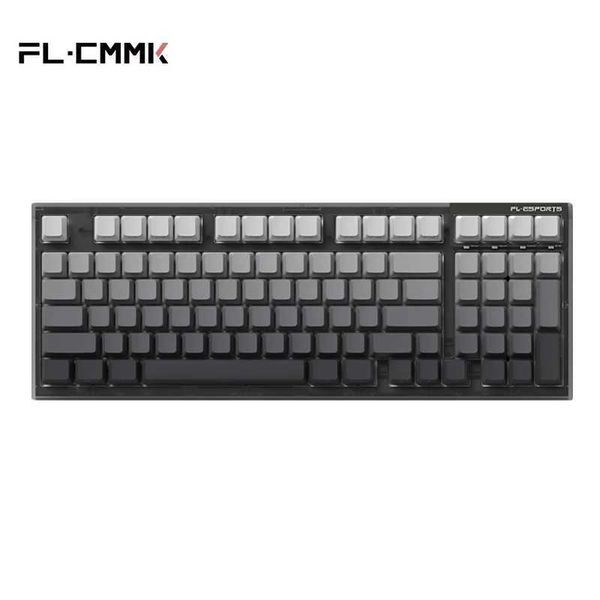 FLESPORTS MK870 Side-engraved Mechanical Keyboard Russian Korean Keycaps Hot-Swap 87 Key Customization Keyboard for Game OfficeM240715