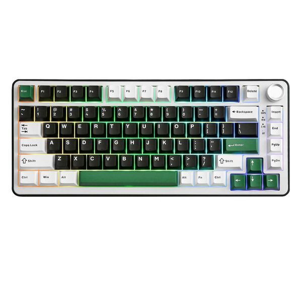 YUNZII B75 PRO Black 75% 82-Key Wireless Mechanical GamingKeyboard Gasket Hot Swap Custom RGB BT/Type-C/2.4G Creamy Knob KeebCL240709