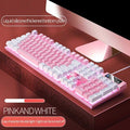 104 Keys Gaming Keyboard Wired Keyboard Color Matching Backlit Mechanical Feel Computer E-sports Peripherals for Desktop LaptopCL240709