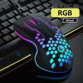 Mute Wired Gaming Mouse 1000 DPI Optical 3 Button USB Mouse With RGB BackLight Mute Mice for Desktop Laptop Computer Gamer MouseLX241024