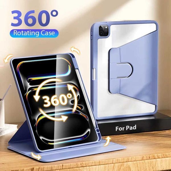 New Arrival 360 Rotating Case Suitable for iPad 10 9 10th Generation Pro 13 12.9 Air 11 5 4 M4 M2 2024 Mini 6 7 10.9 10.2 Protective Cover Funda Z241115