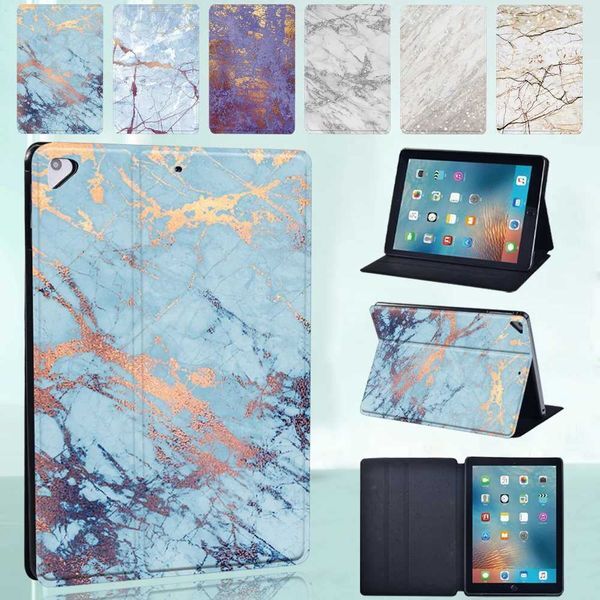 Marble case for iPad Air 5 20/Air 4th 10.9-inch Pu leather suitable for iPad Air 1 Air 2 9.7-inch upright tablet clip Fl cover M241115