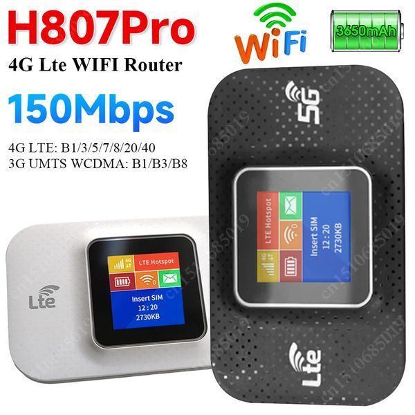 4G Lte WIFI router Sim card slot wireless router 3650mAh portable unlocked modem 150Mbps pocket WIFI router WIFI car spot 241115