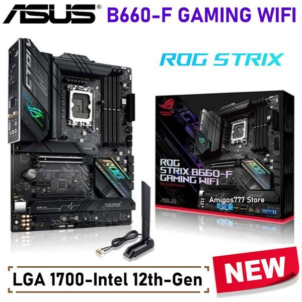 LGA1700 Asus ROG STRIX B660-F GAMING WIFI Motherboard DDR5 128GB PCI-E 5.0 B660 Intel 12th-Gen CPU 1700 B660 Mainboard M.2 New