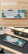 premium k3 mechanical keyboard for pc games durable hotswappable axis mechanism complete set of 100 keys
