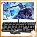 2024 New 2.4G Wireless Keyboard and Mouse Combo USB Receiver Silent Full-Size Mouse and Keyboard Set For Game PC Player X250203