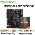 MAXSUN AMD B550M with Ryzen 7 5700X CPU Motherboard Kit 3.5GHz 8 Core 16 Thread Desktop Computer Components Gaming Mainboard