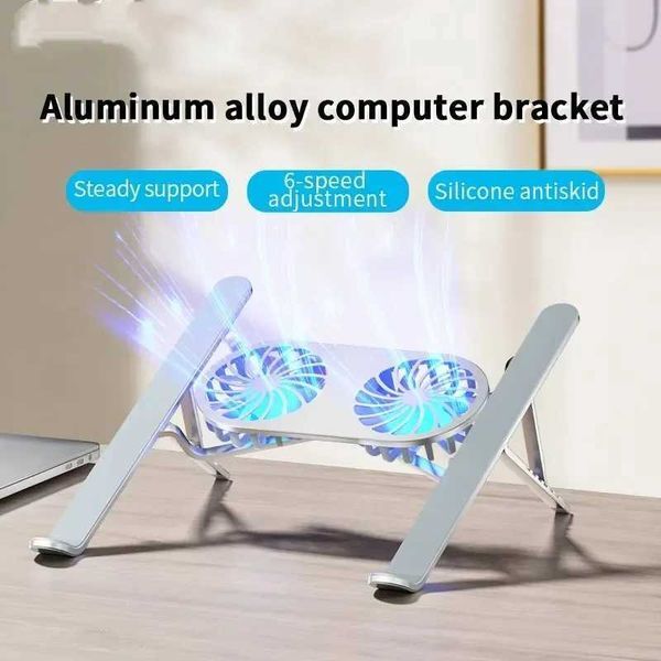 Laptop Cooler Base Stand Dual Fan Foldable Laptop Cooling Pad Portable Adjustable Notebook Stand for Macbook Tablet CoolerXJ250214