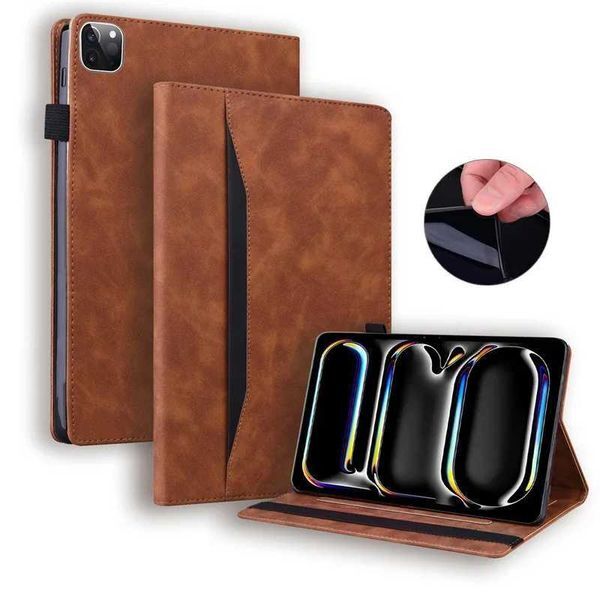 New Arrival Suitable for Funda iPad Pro 11 13 inches 2024 iPad Pro 11 shell PU leather soft TPU back business split cover Suitable for iPad Pro M4 shell 11 13 inch T250221