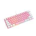 Keyboard gaming pc Backlit pink Keyboards 61 keys mini computer 60% Musical Usb lady ergonomic office Wired key board portable Z250304