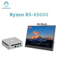 GenMachine Mini PC 4500U AMD Windows 11 Ryzen DDR4 3200Mhz + 18.5 Inch Gaming Monitor 100Hz WiFi6 Diy Gaming Computer Pc Game