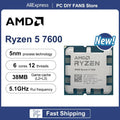 AMD Ryzen 5 7600 New R5 7600 6-Core 12-Thread 5.1GHz 5NM DDR5 CPU Integrated Graphics RDNA2 2CU Socket AM4 but without fan