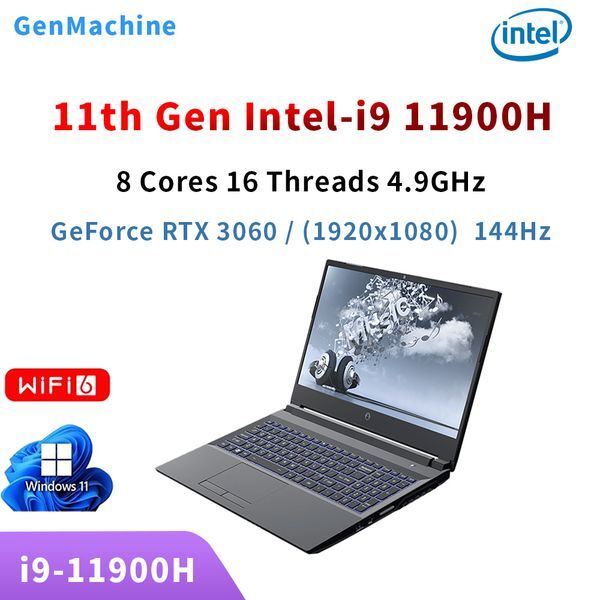 new genmachine i911900h unique display 3060 144 hz 15 6 inch laptop cross border