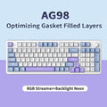 AG98 mechanical keyboard Gasket mixed light full key hot-swap gaming e-sports wired keyboard