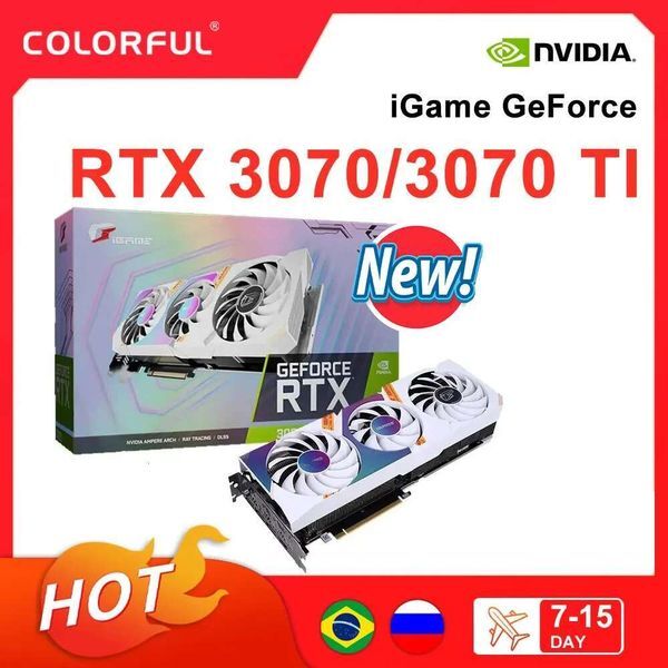 COLORFUL RTX3070 RTX3070TI 8GB RTX3080 LHR NVIDIA GDDR6X Graphics Cards 256bit PCI Express 4.0 16X Video Card placa de video