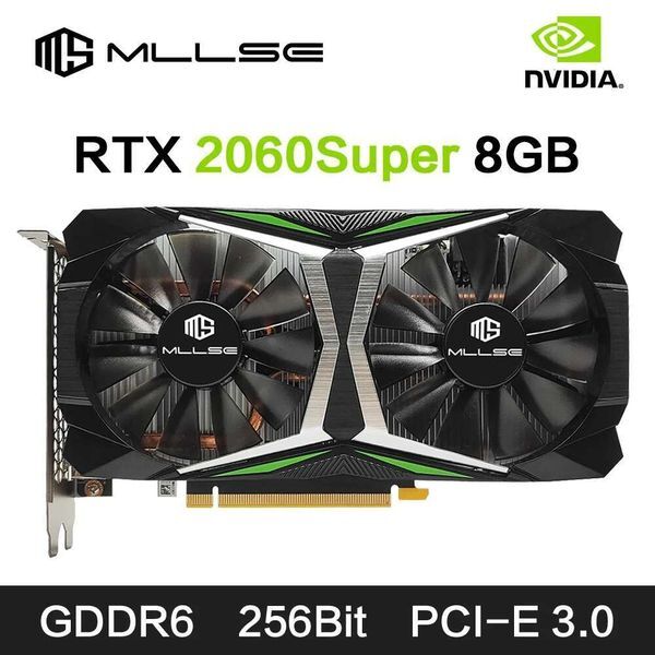 MLLSE RTX 2060 Super 8GB Graphics Card GDDR6 256 Bit PCI-E 3.016 8Pin NVIDIA GPU Rtx 2060super Gaming Video Card Placa De Vide