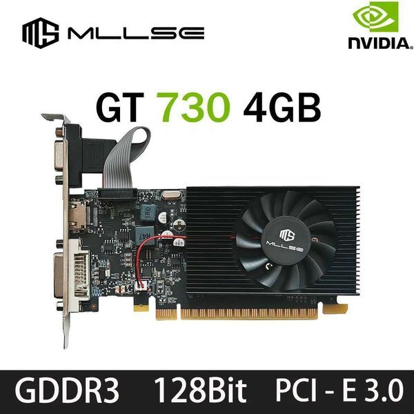 MLLSE GT 730 4GB Graphics Card GDDR5 128Bit HDMI DVI VGA PCI-E 3.0 Geforce GPU Gt 730 Gaming Video Card Placa De Video