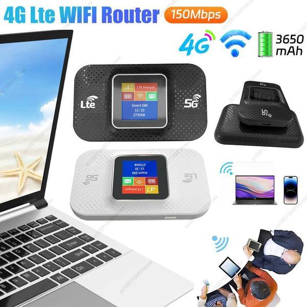 4G Lte WIFI Router Sim Card Slot Wireless Portable Router 3650mAh Unlock Modem Mini Outdoor Hotspot Mobile WiFi Router for Car X250516
