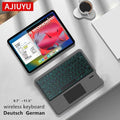 Deutsch Wireless BT Backlight Touchpad Keyboard For Phone iPad Tablet Laptop German keyboard For Android iOS Windows X250614