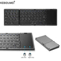 Foldable Wireless BT Keyboard Folding Keyboards With Touchpad for PC Mac Smartphone Windows iOS Android X250614