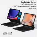 Keyboard Case For Galaxy Tab S10+ 12.4 S9+ S9 FE+ Plus S8+ S7 FE Magnetic Smart Keyboards Book Cover Magic Backlight X250614