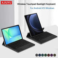 AJIUYU Tablet Keyboard For Samsung Galaxy Tab S10 S9 FE 10.9 S7 S8 A9+ 11 inch A8 Wireless BT Touchpad Backlight Keyboard Stand X250614