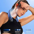 Portable 4 Turbo Hands Free Bladeless Neck Cooler 4000 mAh Battery Personal Wearable Fan 3 Speeds 360? Cooling Airflow
