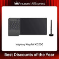 Huion KD200 Digital Drawing Tablet OSU Game Keydial Battery-Free Pen Wireless Graphics Tablets with Keyboard X250704