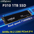 Crucial Internal Solid State Drive P310 1TB 2280 PCIe Gen4 3D NAND NVMe M.2 SSD Up to 7100 MB/s Shift up to Gen4 SSD