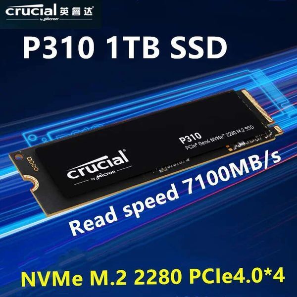 Crucial Internal Solid State Drive P310 1TB 2280 PCIe Gen4 3D NAND NVMe M.2 SSD Up to 7100 MB/s Shift up to Gen4 SSD