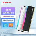 JUHOR Memoria Ram RGB DDR5 16GB 6000MHz 6400MHz PC5 Desktop Computer Dimm Memory
