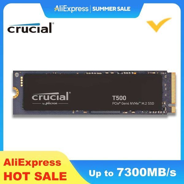 Crucial T500 1TB Gen4 NVMe M.2 Internal Gaming SSD Up to 7300MB/s Laptop Desktop Compatible- CT1000T500SSD8(OEM PACKAGE)