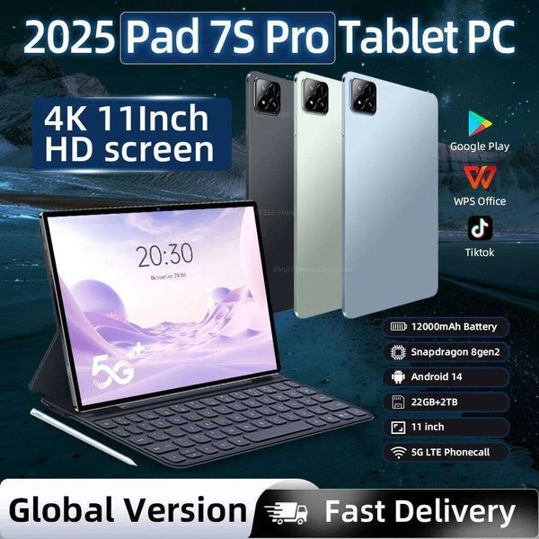 2025 NEW Original MI Pad 7S Pro 11Inch Snapdragon 8Gen2 HD 4K Android 14 16Gb+1Tb 20000Mah 5G Dual SIM Wifi GPS Tablet PC