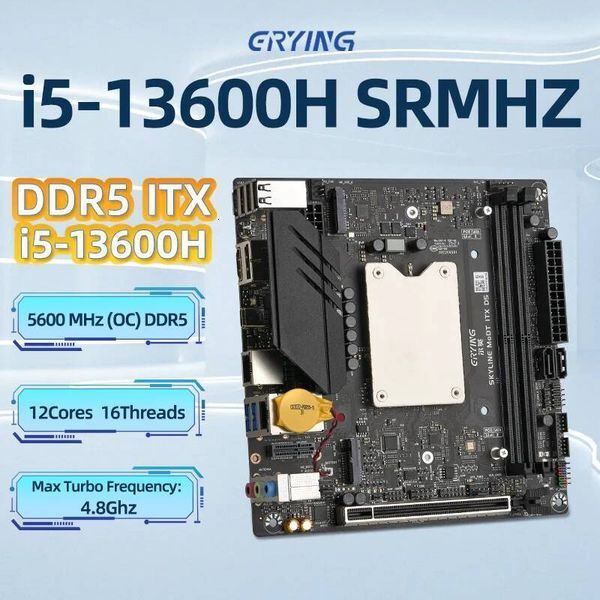 ERYING Mini ITX Motherboard CPU Combo Interposer i5 13600H procesador 12C16T DDR5 LGA1700 Kit Upgrade PC Completo placa madre