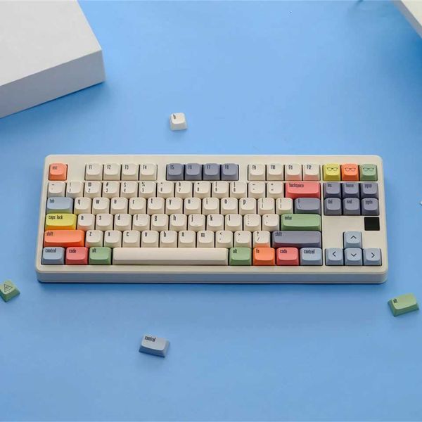 GMK Canvas Keycaps Dye Sub Keycap XDA PBT For Mechanical Keyboard Gaming 75% Color Key Caps Wooting Minimalism Retro Custom DIY Z250805