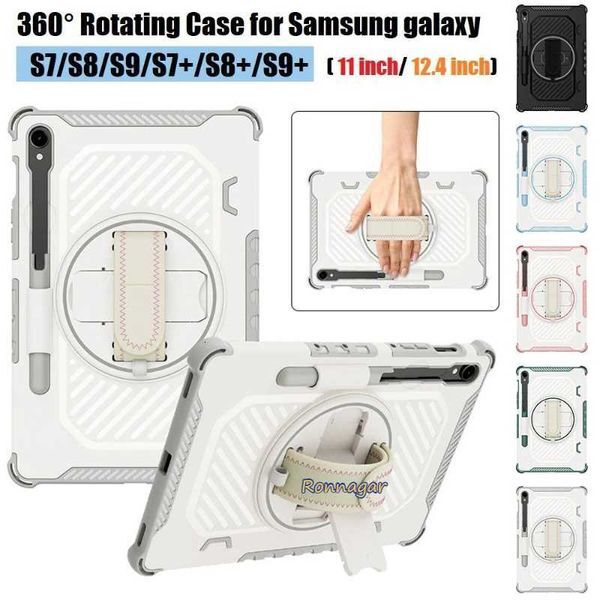 360 Rotating Case for Tab S10/S9/S8/S7 11Inch SM-X710/X700/T870 Heavy Duty Case for Galaxy S7+ S8+ S9+ S10Plus 12.4 Inch Z250811