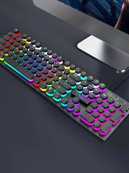 Shadow mechanical feeling keyboard desktop computer laptop esports game illuminated wired keyboard 250813