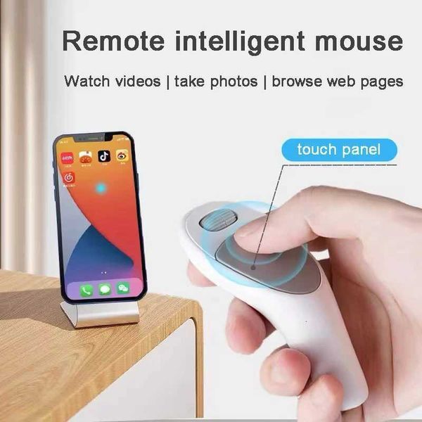 Mini Wireless Mouse Remote Control Rechargeable Type-C Mouse Touch Control Thumb Finger Mouse for Phone iPad Tablet XJ250819